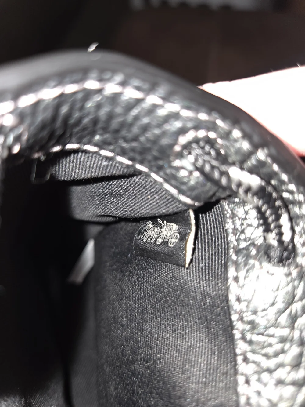 Coach Black Leather Mini Backpack/coin Pouch